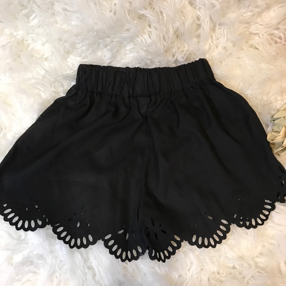 Small laser cut shorts
